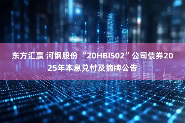 东方汇赢 河钢股份 “20HBIS02”公司债券2025年本息兑付及摘牌公告